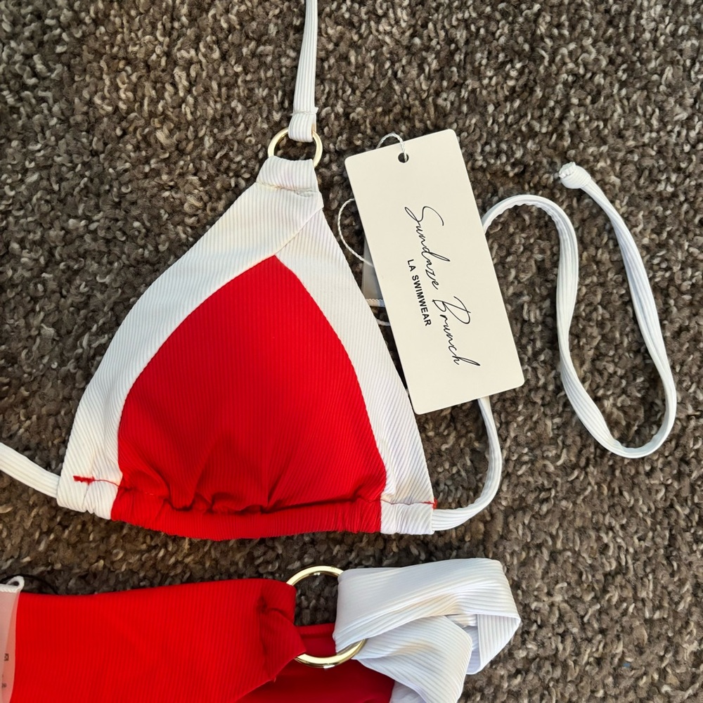 Red Triangle Swimsuit - Picture 6 of 7